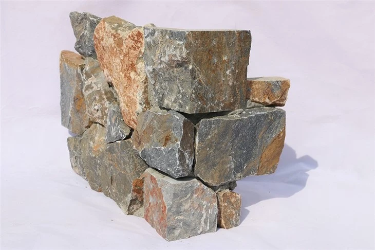Interlocking Stone Cladding Panel Blue Rusty Limestone JRD-008