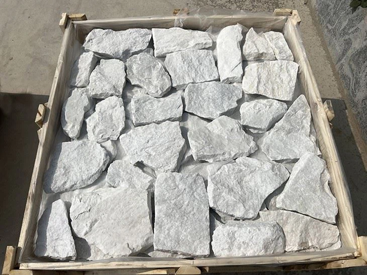 White Quartzite Natural Stone Cladding Mosaic JRSR-043